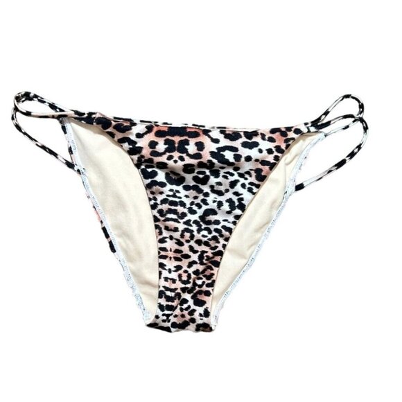 (6 for $25)L.A. HEARTS Strappy Side Leopard Print Bikini Bottom size medium - Picture 5 of 7